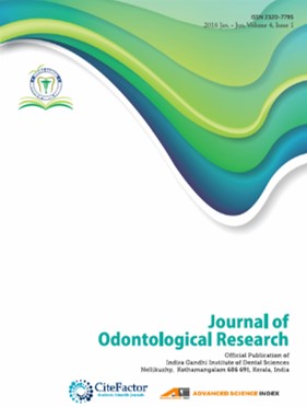 J Odontol Res 2016 Volume 4 Issue 1